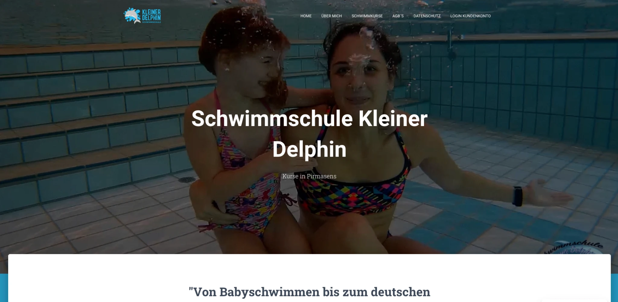 Laravel CMS / Webseite / Hosting / Email Schwimmschule RLP – Vorschau