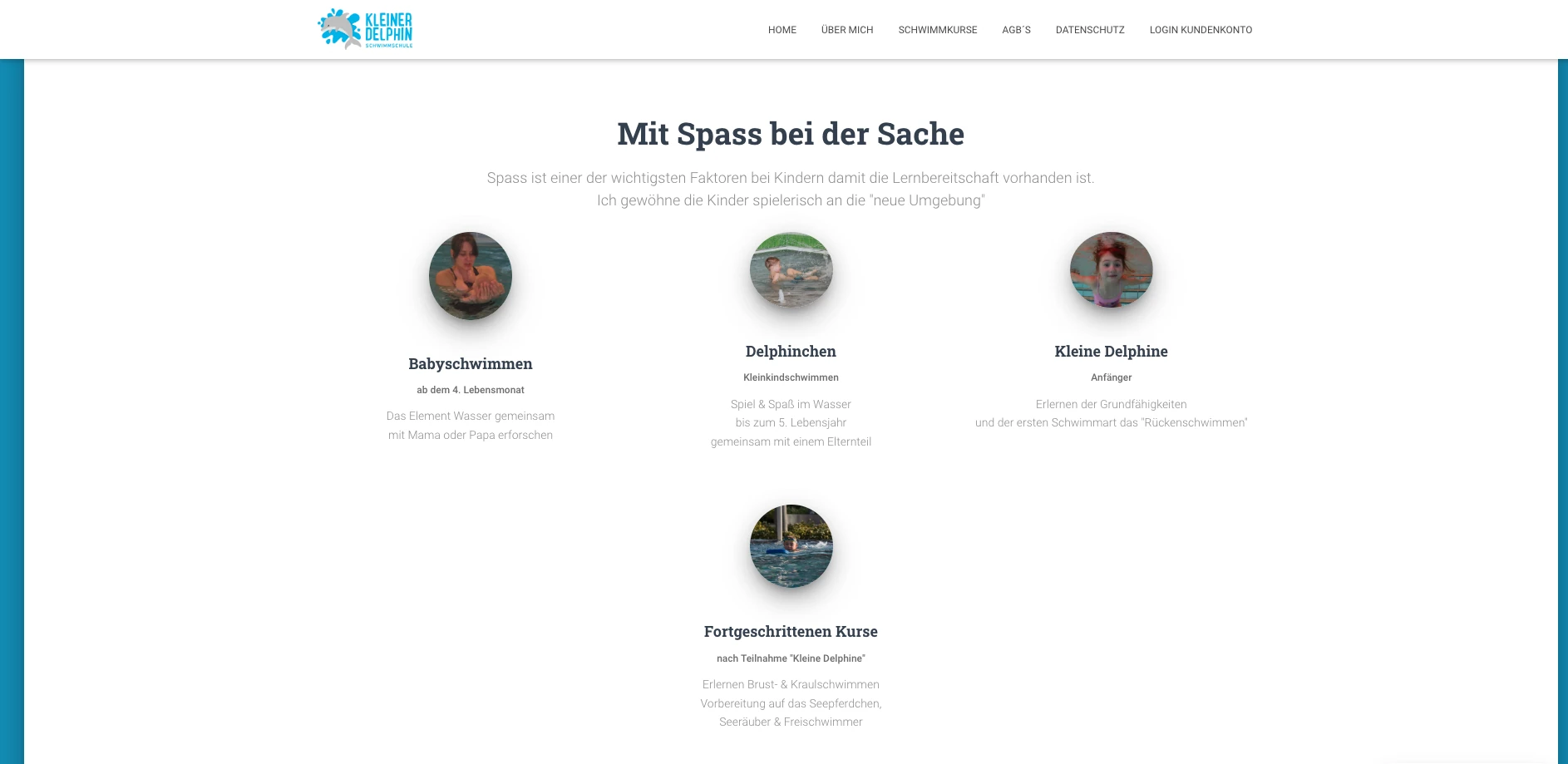 Laravel CMS / Webseite / Hosting / Email Schwimmschule RLP – Vorschau
